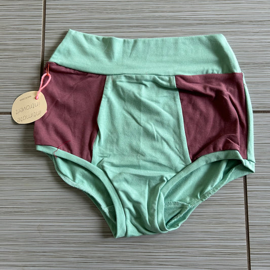 MED Bamboo High Waisted Lounge Bottoms Mint/Mauve- RTS