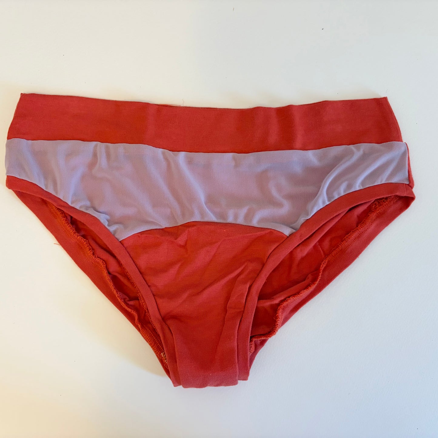 Lilac Mesh| Coral: Bikini Mid Rise Bamboo Undies