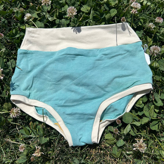 Teal : Bamboo High Waisted Undies