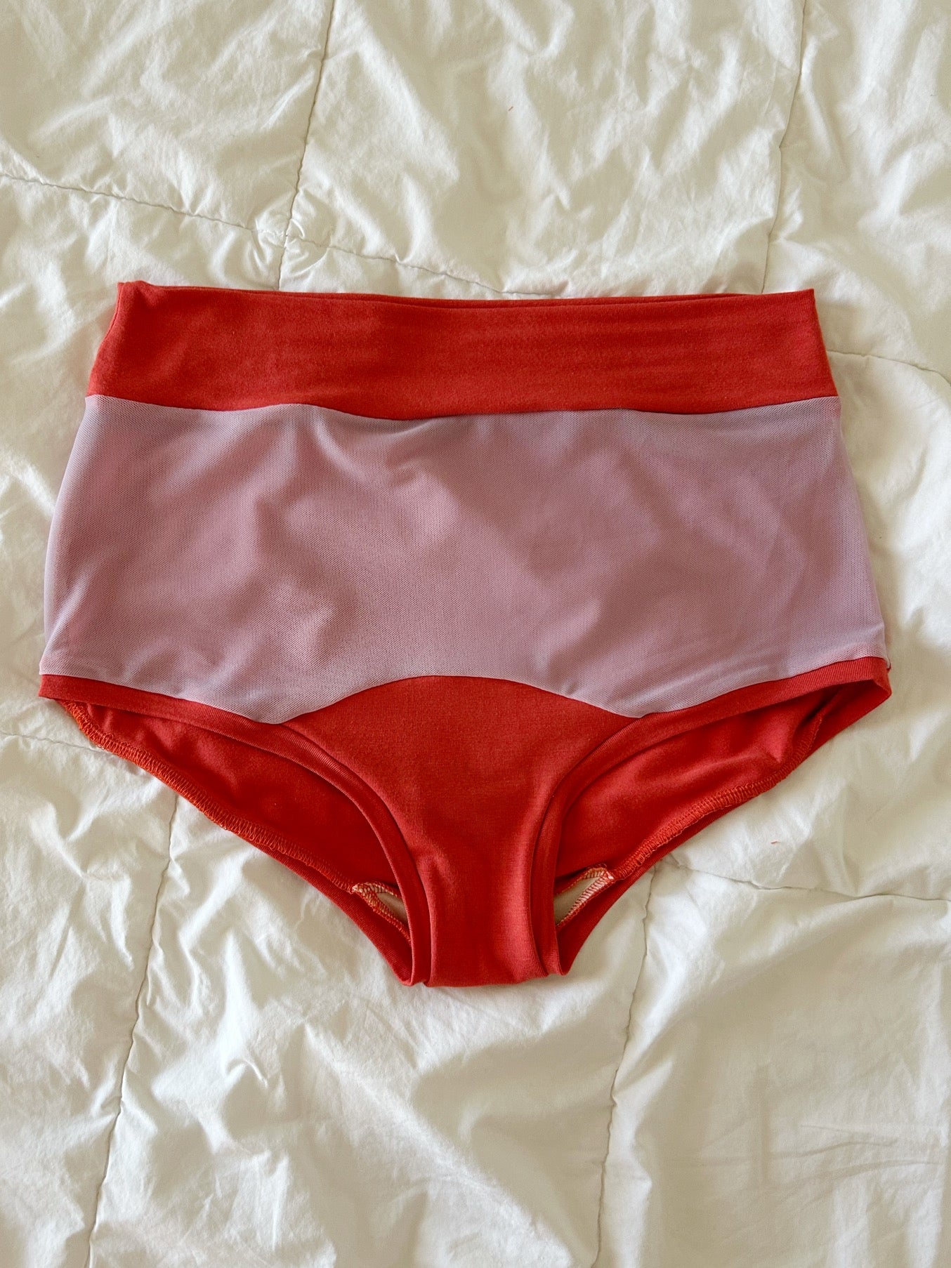Coral | Purple Mesh: Bamboo High Waisted Undies