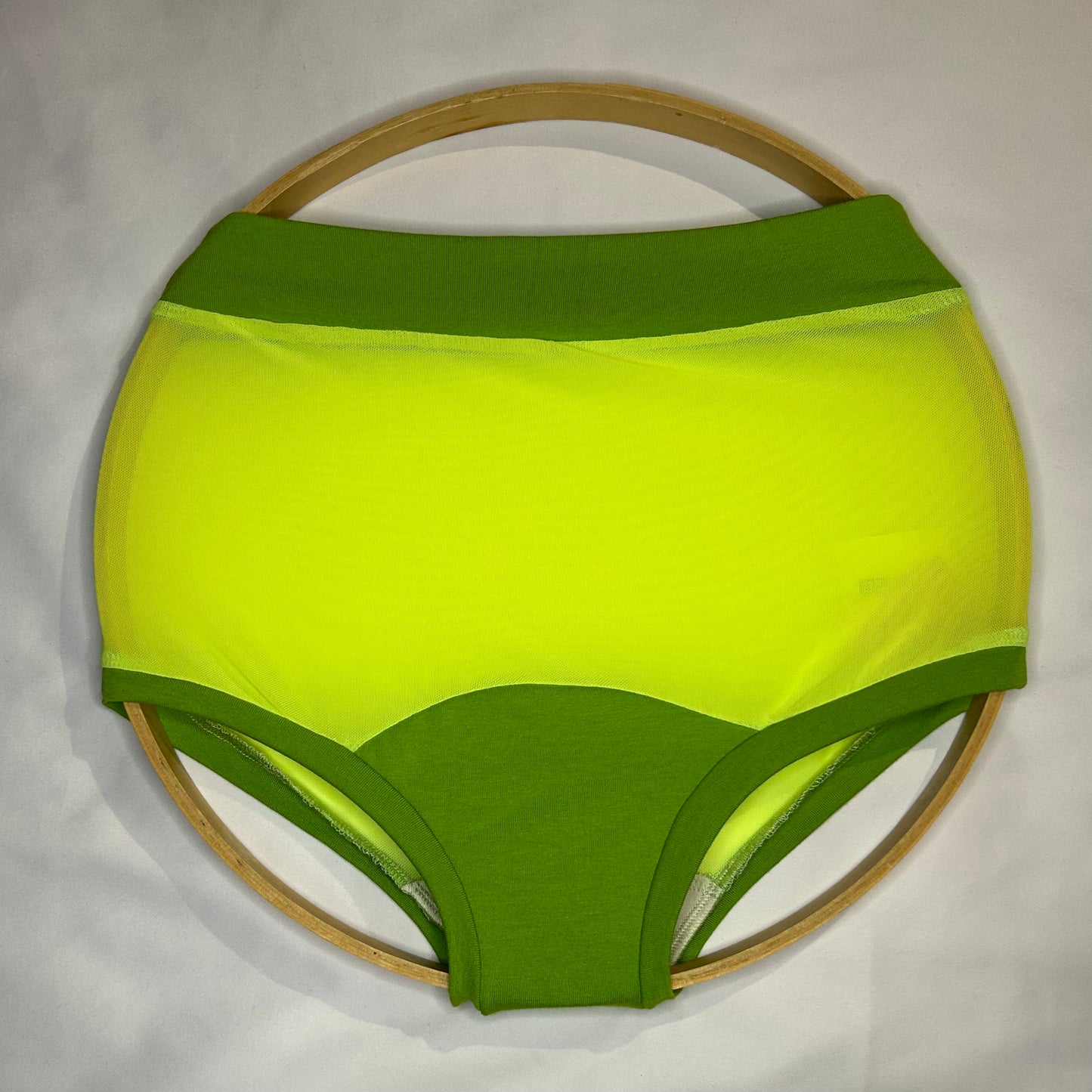 Neon Mesh| Green: Bamboo High Waisted Undies