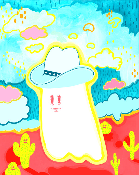 Ghost Cowboy Print
