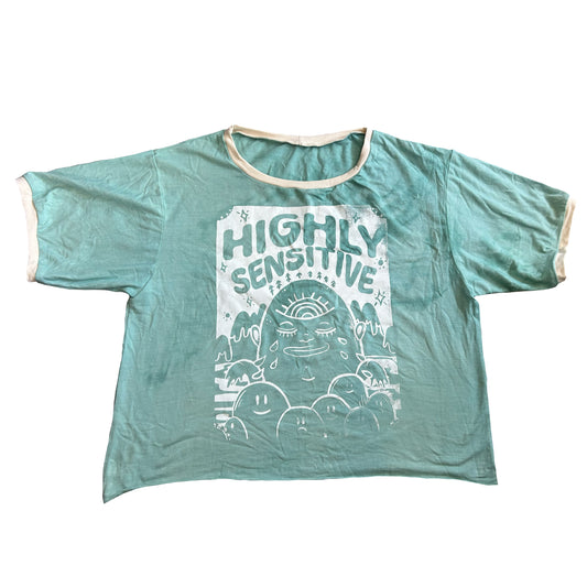 Bamboo Boxy Crop: Green Highly Sensitive